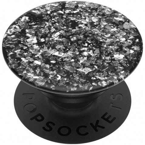 PopSockets PopGrip Gen.2, Foil Confetti Silver, kousky stříbrné folie v pryskyřici