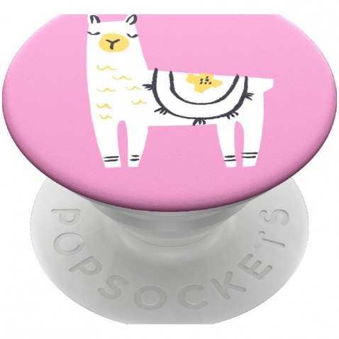 PopSockets PopGrip Gen.2, Llama Glama, lama na růžovém podkladu