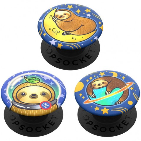 PopSockets PopMinis Lazy Space, lenochodi ve vesmíru, 3 mini PopSockety