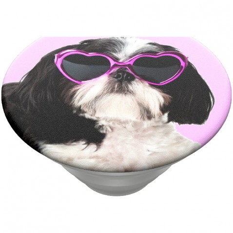 PopSockets PopTop Gen.2, Sassy Shih Tzu, shih tzu se slunečními brýlemi, výměnný vršek