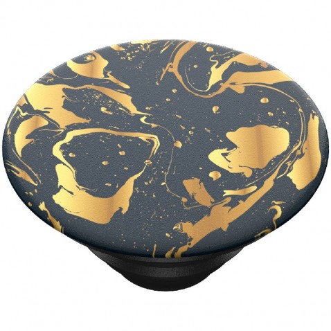 PopSockets PopTop Gen.2, Gilded Swirl, zlatá spirála na černém pozadí, výměnný vršek