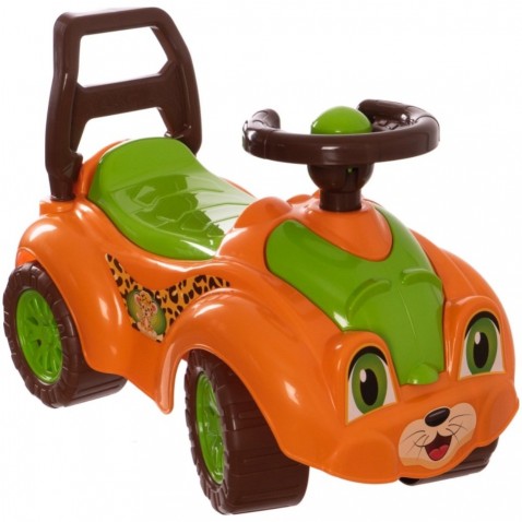 Teddies odrážedlo auto oranžovo-zelené 12-35m