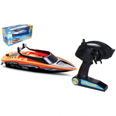 Motorový člun/loď do vody RC plast 28cm na baterie+dobíjecí pack+USB 2,4Ghz