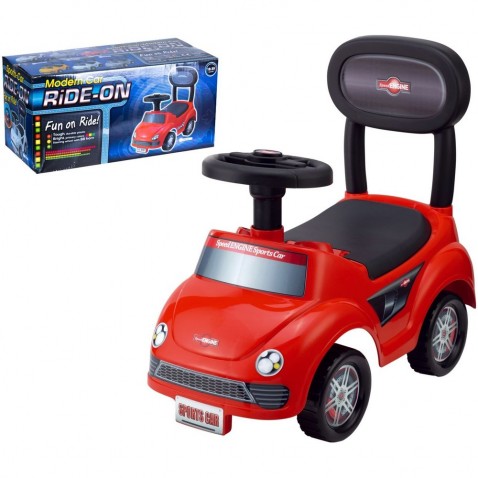 Teddies odrážedlo auto červené výška sedla 20cm