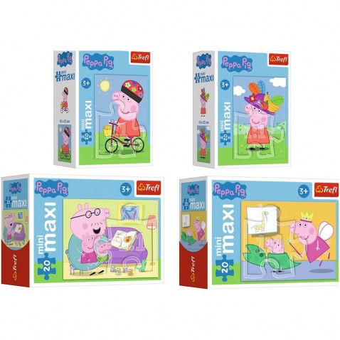 Minipuzzle miniMaxi 20 dílků Zábava s Peppou Pig 4 druhy