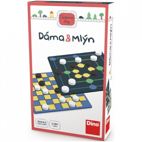 Dáma a Mlýn 2v1 cestovní společenské hry
