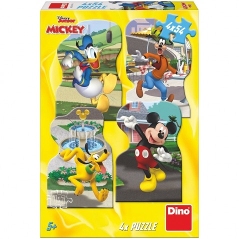 Puzzle Mickey ve městě 4x54 dílků
