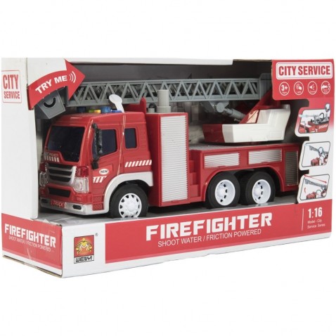 Auto hasiči stříkací vodu 30cm