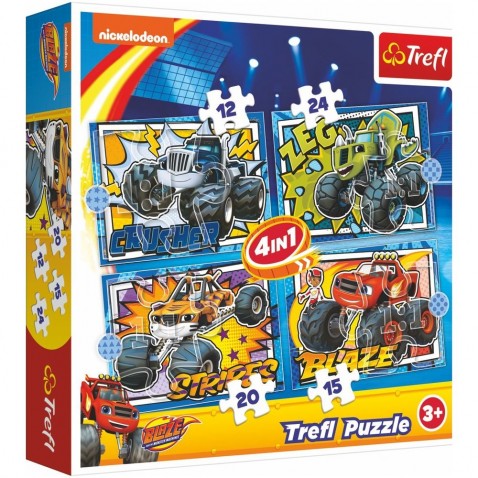Puzzle 4v1 Čtyřkoláci/Blaze a přátelé