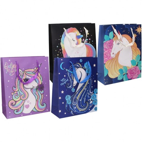 Dárková taška dětská s jednorožcem mix barev