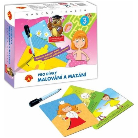 Malování a mazání pro dívky naučná hra