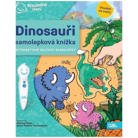 ALBI Kouzené čtení - Samolepková knížka Dinosauři