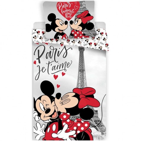 Povlečení Mickey a Minnie in Paris Eiffel Tower