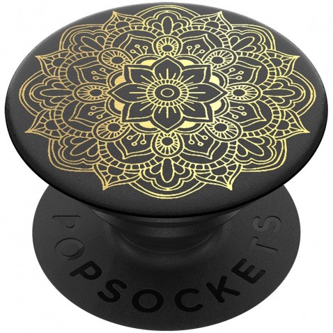 PopSockets PopGrip Gen.2, Ajna, zlatá mandala na černém podkladu