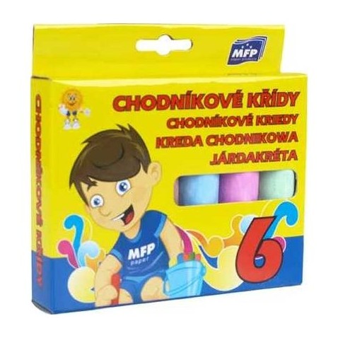 Křídy chodníkové barevné MFP 6ks