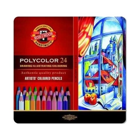 Pastelky KOH-I-NOOR Polycolor 3824 umělecké 24 ks