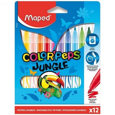 Popisovač Maped Jungle 12 barev