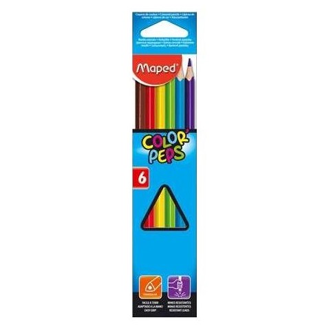 Pastelky Maped ColorPeps trojhranné tenké 6 ks