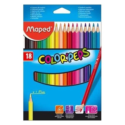 Pastelky Maped ColorPeps trojhranné tenké 18 ks