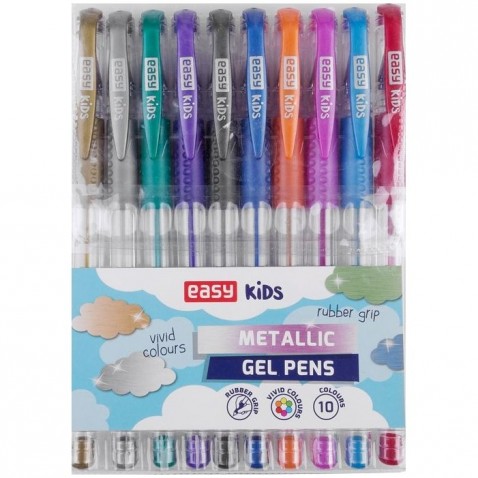 Gelové pero Easy Kids Metallic sada 10 barev