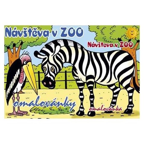 Omalovánky A5 Návštěva v ZOO