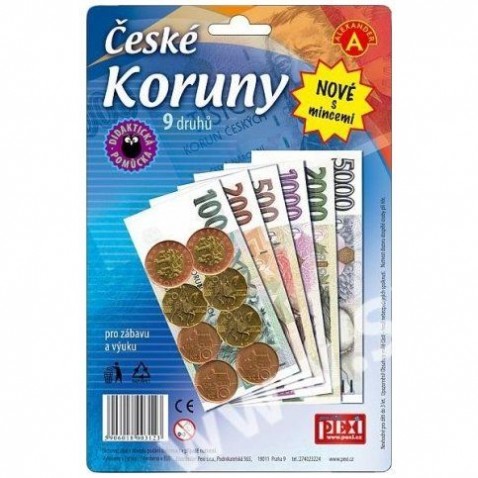 České koruny peníze do hry