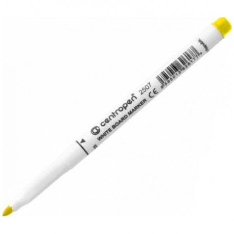 Popisovač Centropen 2507 whiteboard marker tenký žlutý
