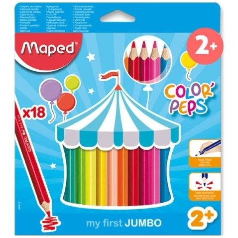 Pastelky Maped Jumbo trojhranné 18 ks