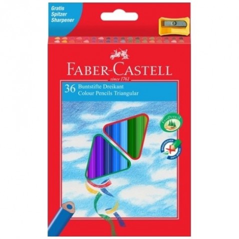 Pastelky Faber-Castell Eco trojhranné 36 ks s ořezávátkem