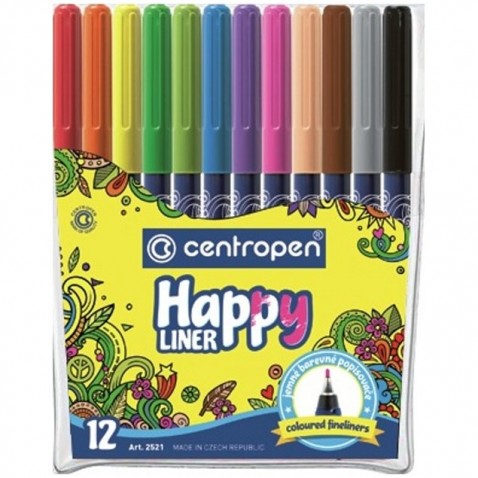 Centropen Happy Liner 2521 12ks k antistresovým omalovánkám