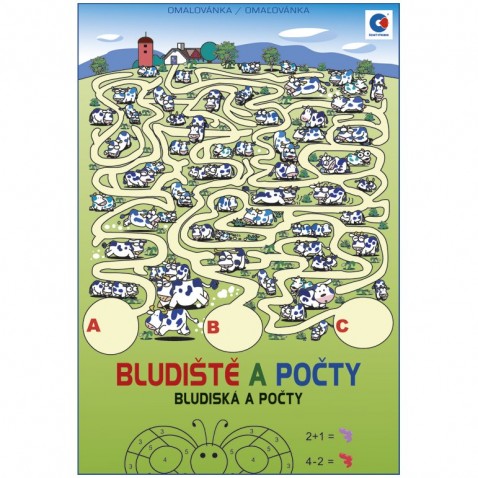 Omalovánky Bludiště a počty A4