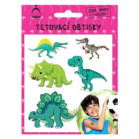 Dětské tetovací obtisky Dinosauři 1