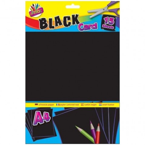 Karton kreslící A4 250g černý 15ks