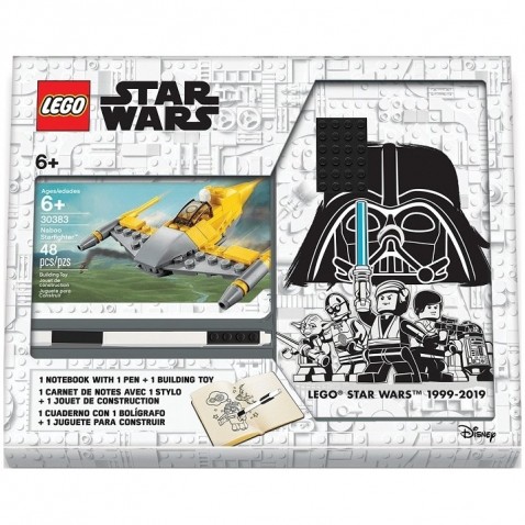 LEGO Stationery Star Wars Naboo Starfighter - zápisník s perem a stavebnicí