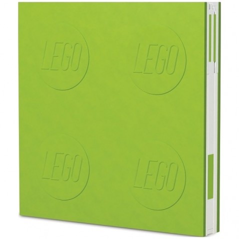 LEGO Zápisník s gelovým perem jako klipem - světle zelený