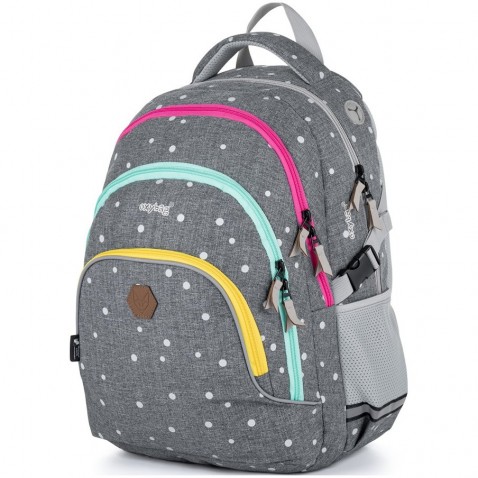Školní batoh OXY SCOOLER Grey dots