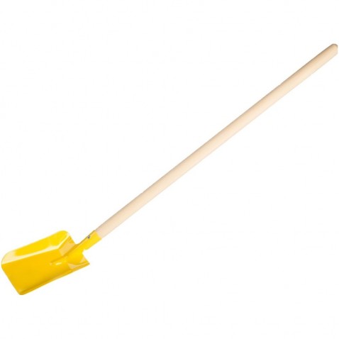 Lopata/Lopatka žlutá s násadou kov/dřevo 80cm