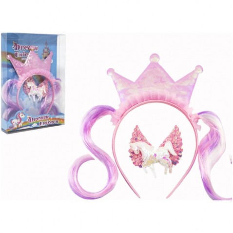 Sada krásy princezna čelenka s příčeskem + sponka do vlasů