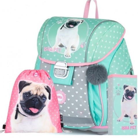 Školní aktovka Oxybag PREMIUM Light ISHA - My love Pet 3dílný set