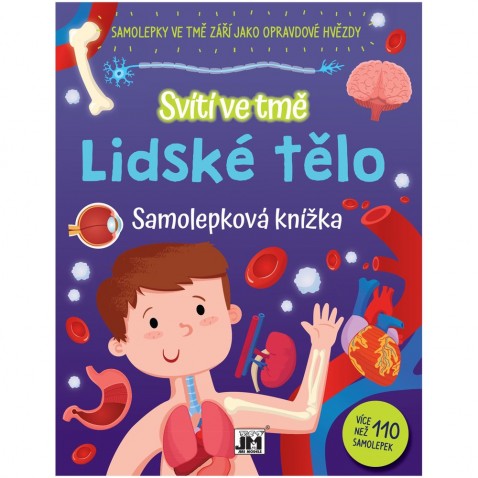 Samolepková knížka Svítí ve tmě Lidské tělo