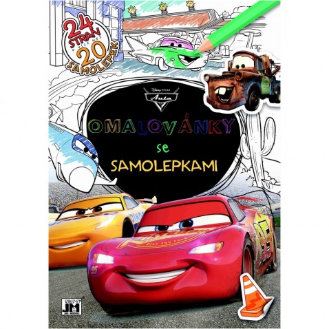 Omalovánky se samolepkami Cars