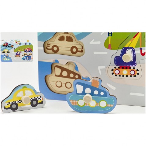 Dřevěná vkládačka Dopravní prostředky