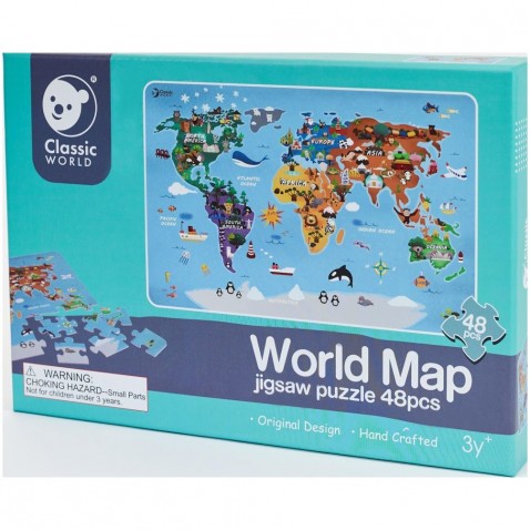 Puzzle Mapa Světa 48 dílků