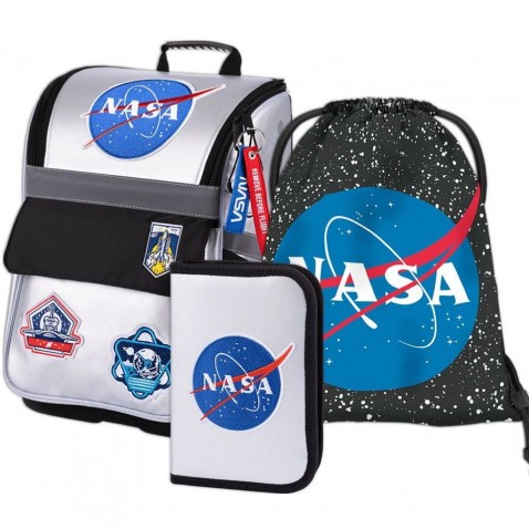Školní set BAAGL Zippy NASA aktovka + penál + sáček