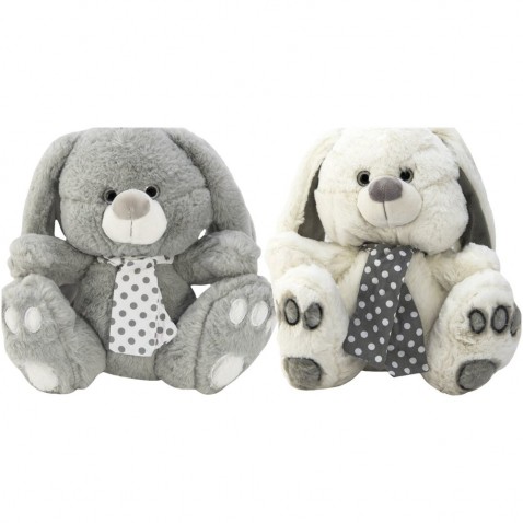 Zajíček sedící se šátkem plyš 30cm 2 barvy 0+