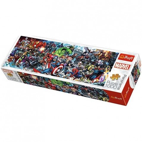 Trefl Puzzle panoramatické Marvelův svět 1000 dílků