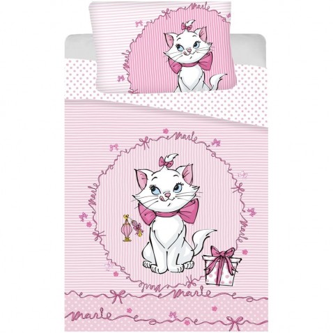 Povlečení do postýlky Marie cat Pink baby