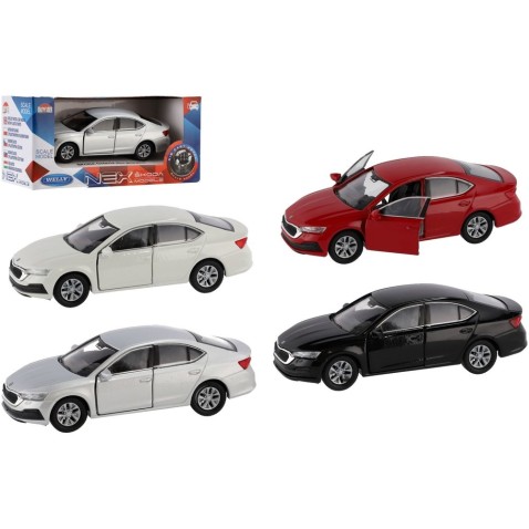 Auto Welly Škoda Octavia kov/plast 11cm 1:34 na volný chod 4 barvy