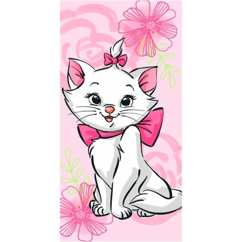Osuška Marie Cat Pink flower