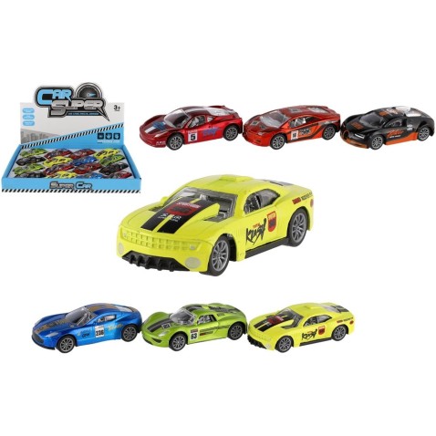 Auto závodní  na zpětné natažení mix barev